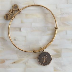 Alex and Ani gold L initial bracelet. Never worn!